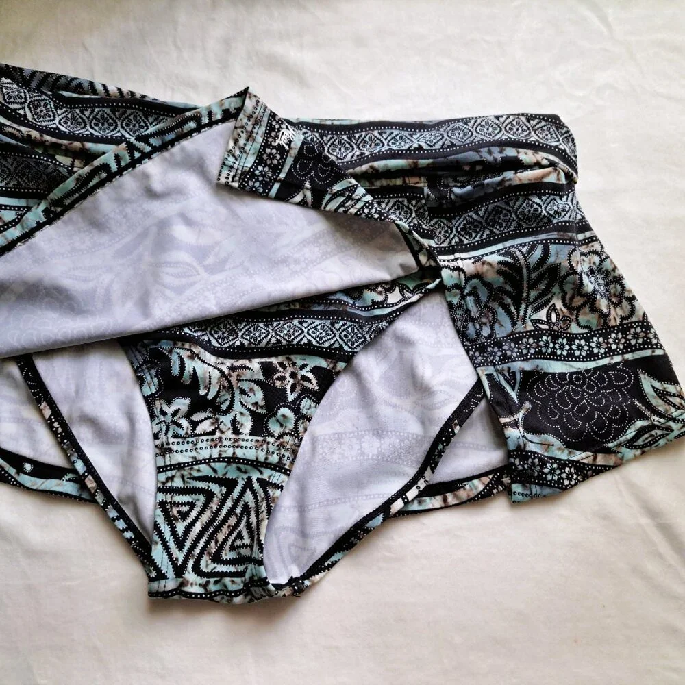 Heat Swimwear Bikini Halter/Skirt Print Size S Multicolor - Picture 10 of 11